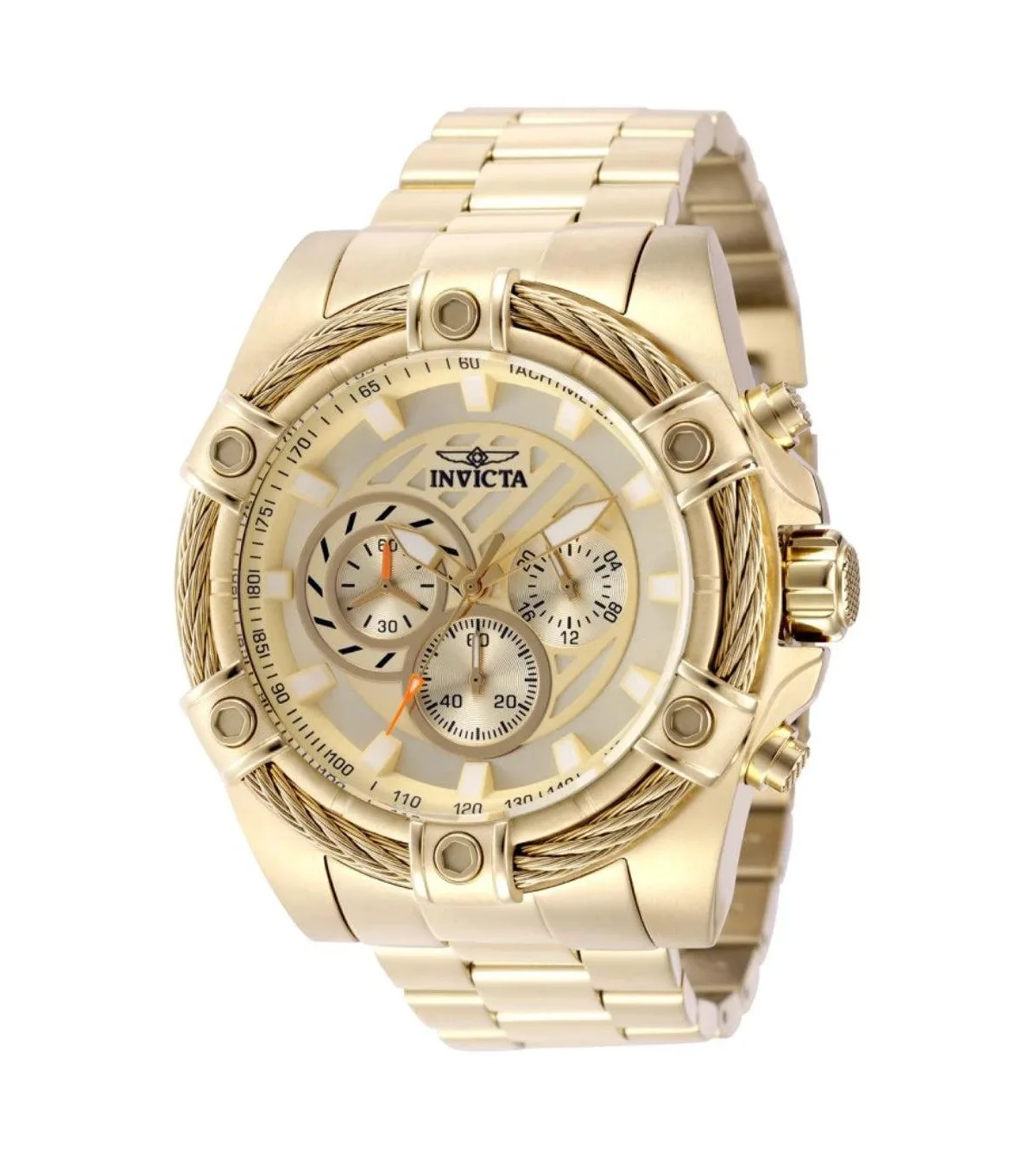 Quartz Chronograph Bolt 49815 Gold-Tone Stainless Steel Watch, 52mm