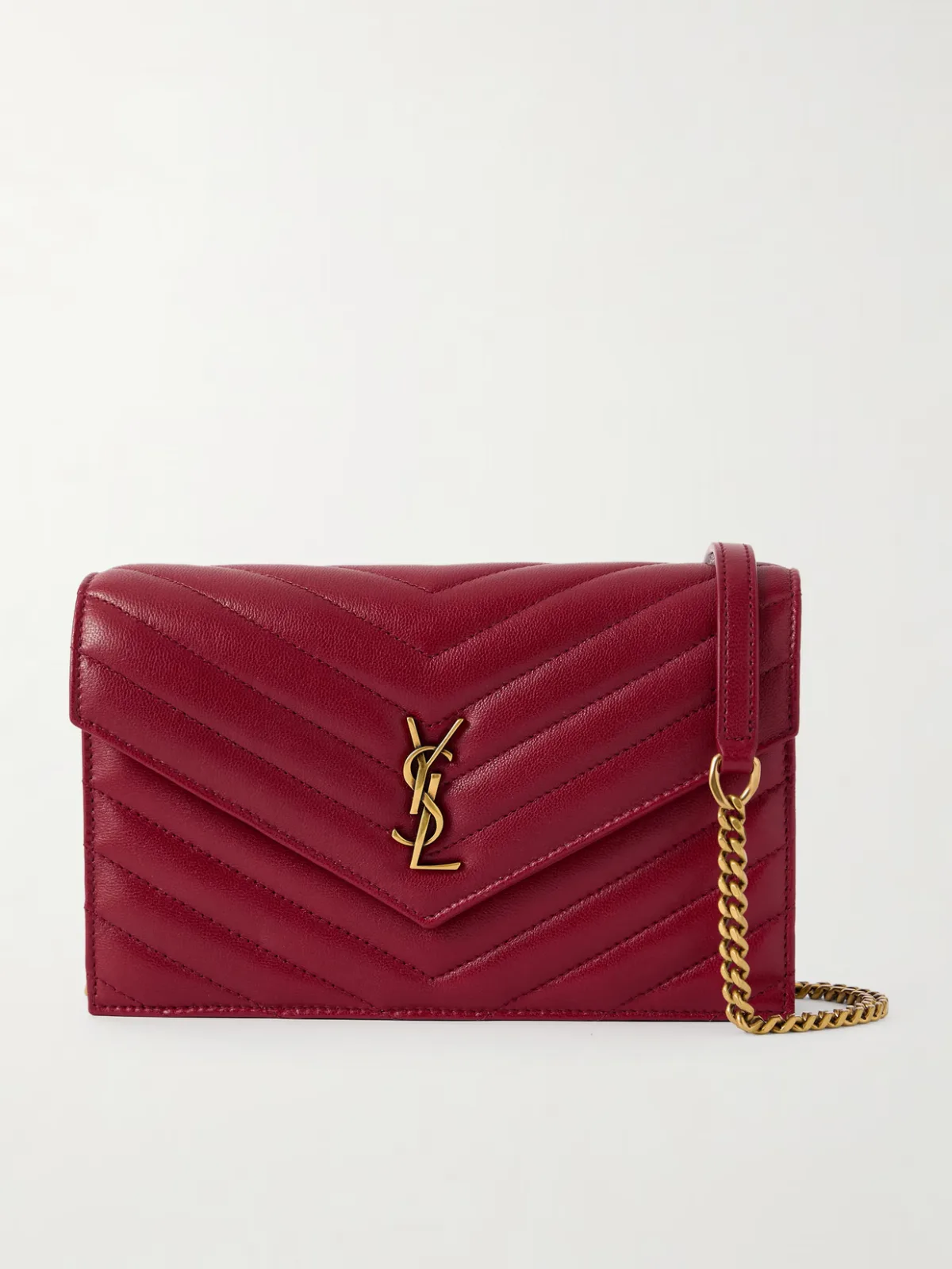 - Cassandre Envelope Mini Matelassé Leather Shoulder Bag - by SAINT LAURENT