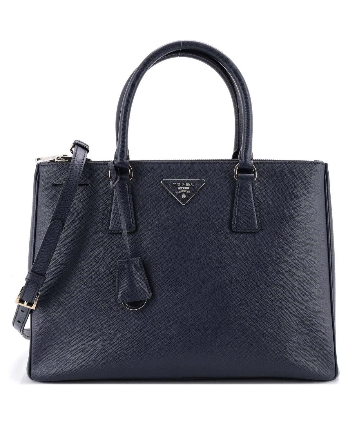 Pre-Owned Medium Double Zip Lux Tote Saffiano Leather by Prada