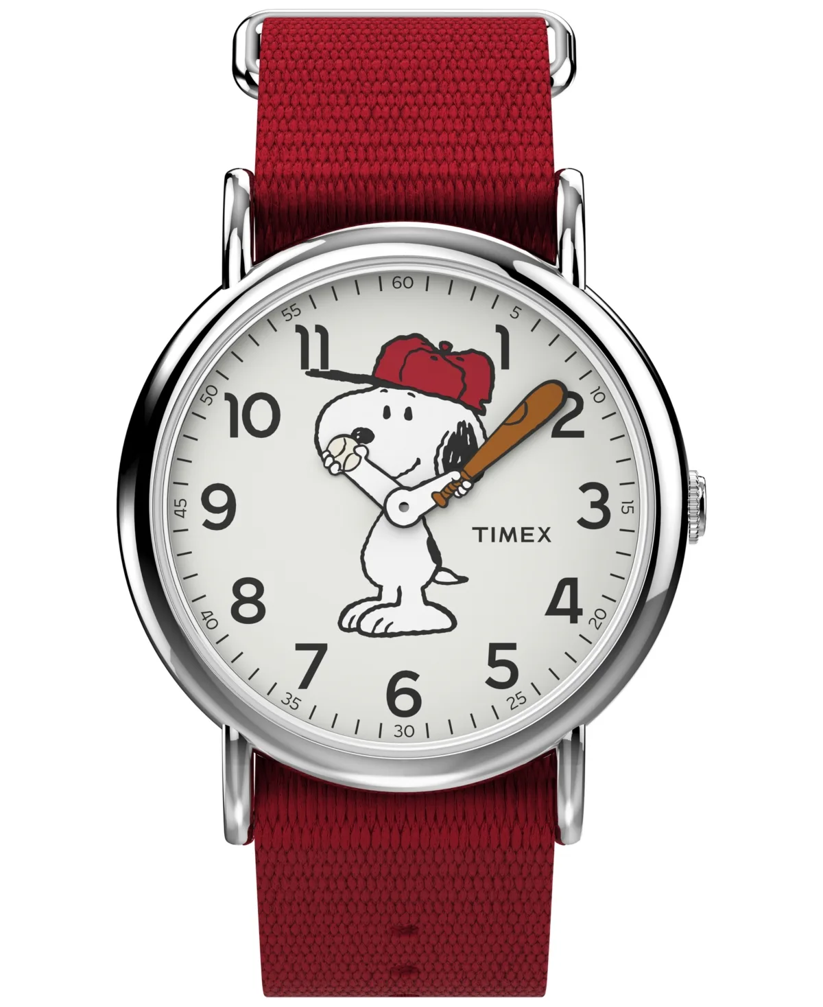 Snoopy Weekender Quartz Analog Nylon Watch 38mm by Timex