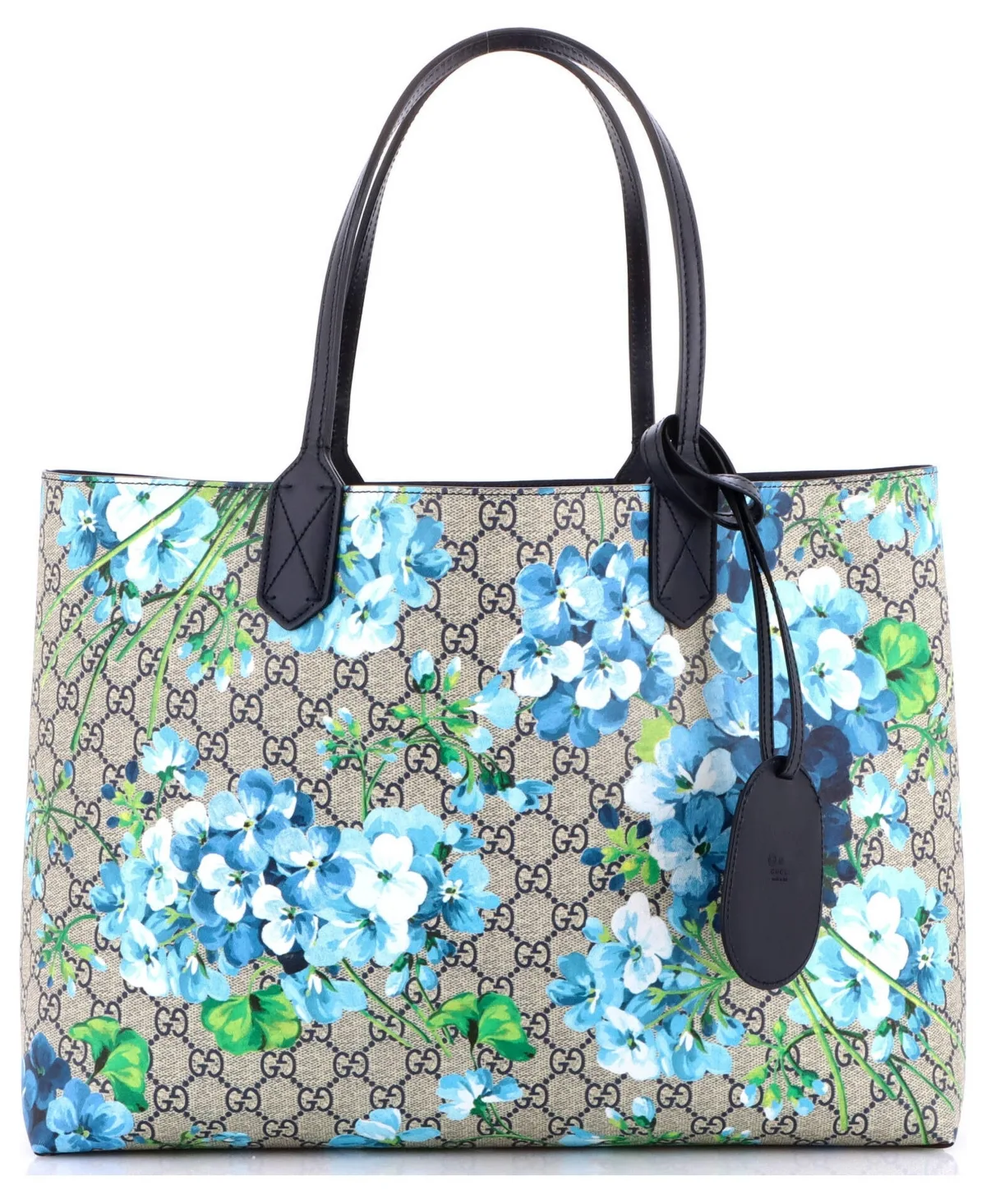 Pre-Owned Gucci Medium Reversible Tote Blooms GG Print Leather by Gucci