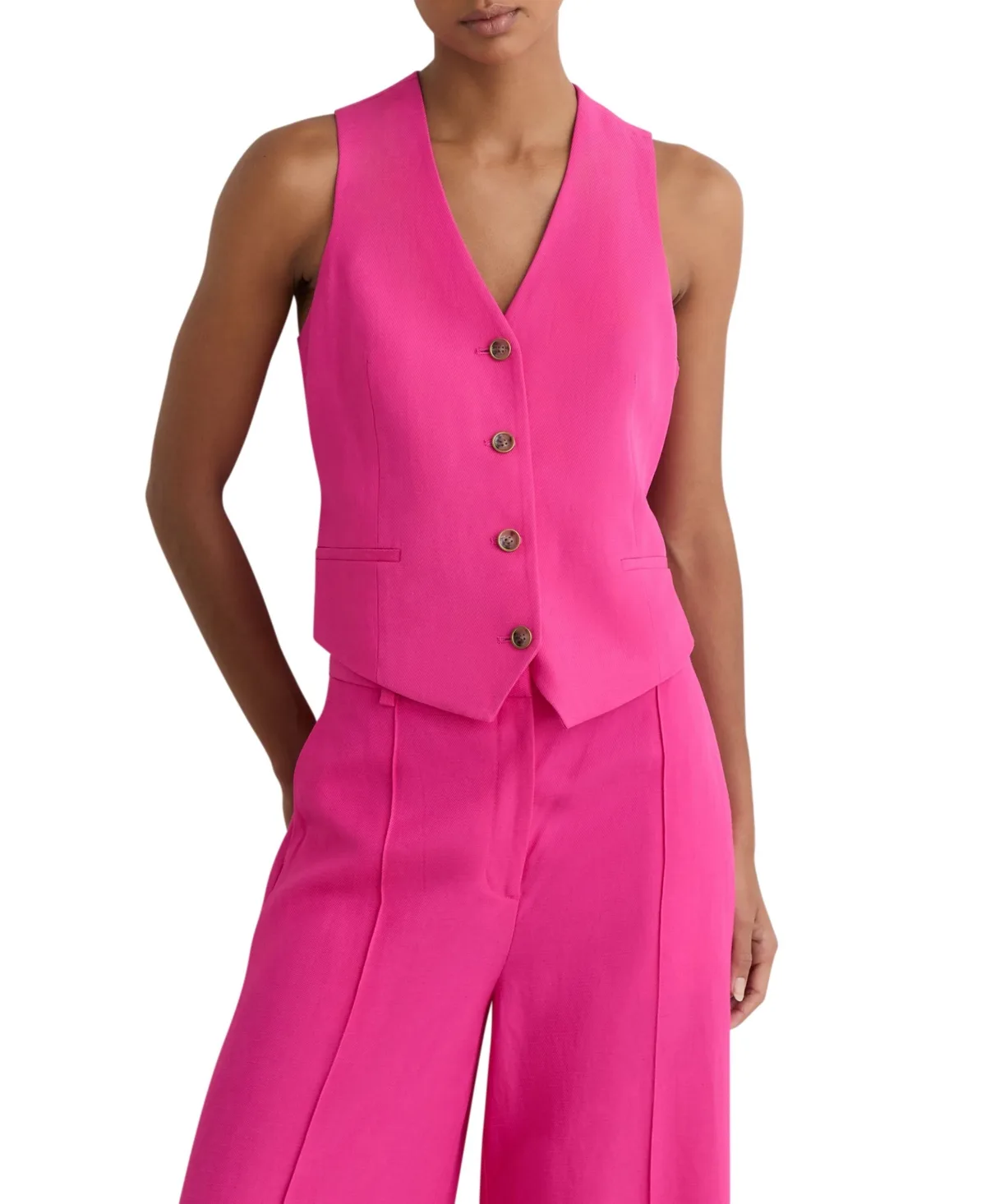 Charli V-Neck Sleeveless Lined Vest