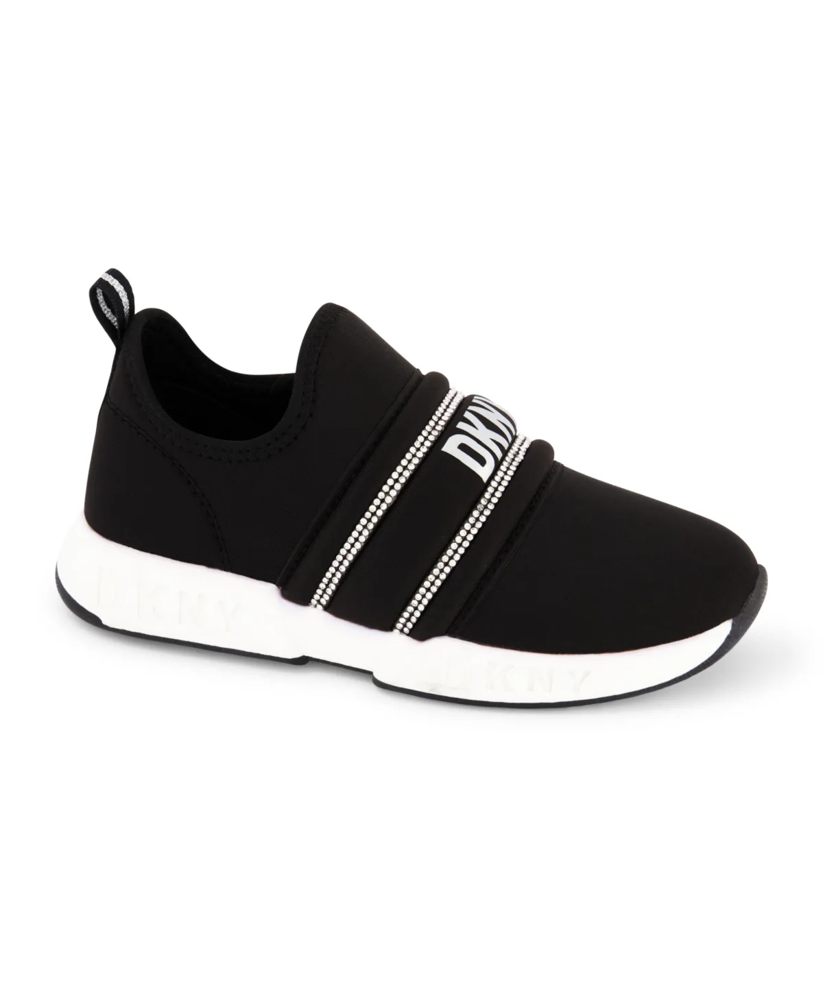 Bedazzled Logo Sport Stretch Slip on Sneakers by DKNY