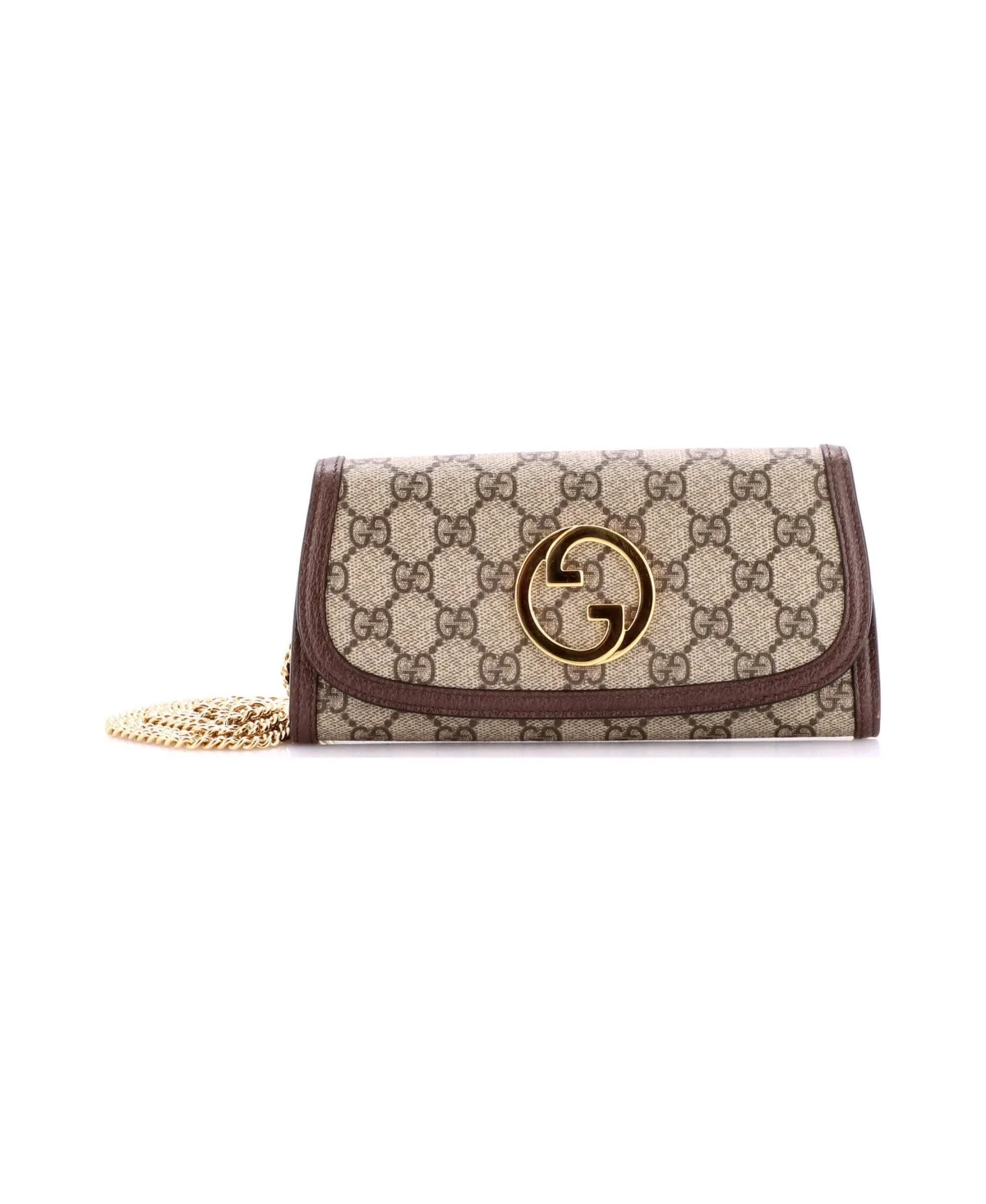 Pre-Owned Gucci Blondie Nm Continental Chain Wallet Gg Coated Canvas by Gucci
