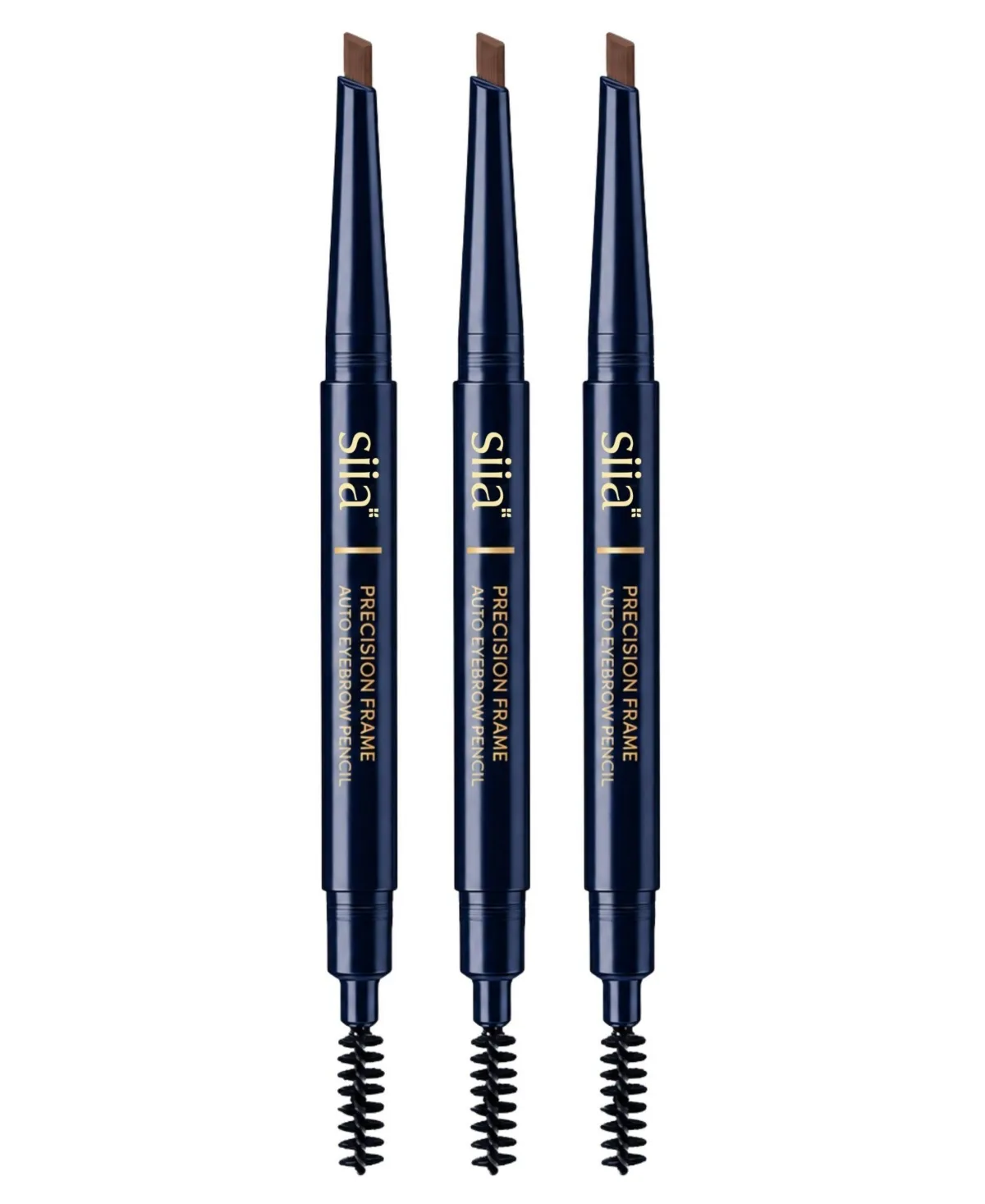 3 Pieces Precision Frame Auto Eyebrow Pencil - 02 Neutral Brown by Siia Cosmetics