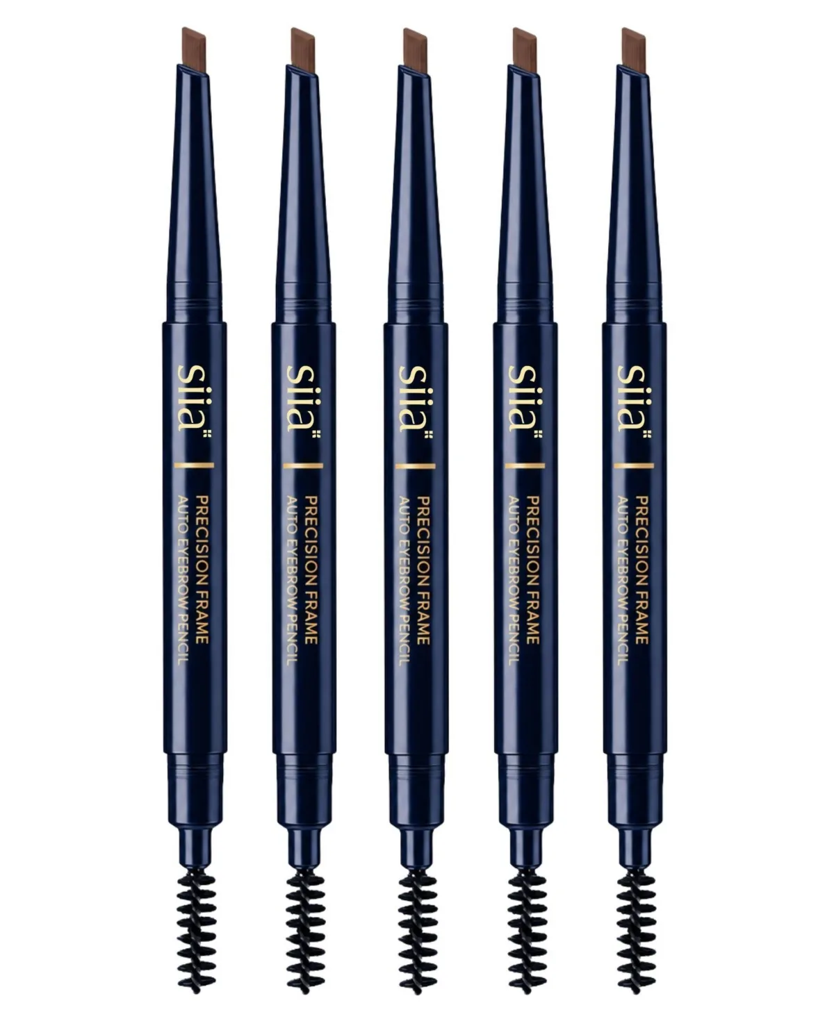 5 Pieces Precision Frame Auto Eyebrow Pencil - 02 Neutral Brown by Siia Cosmetics