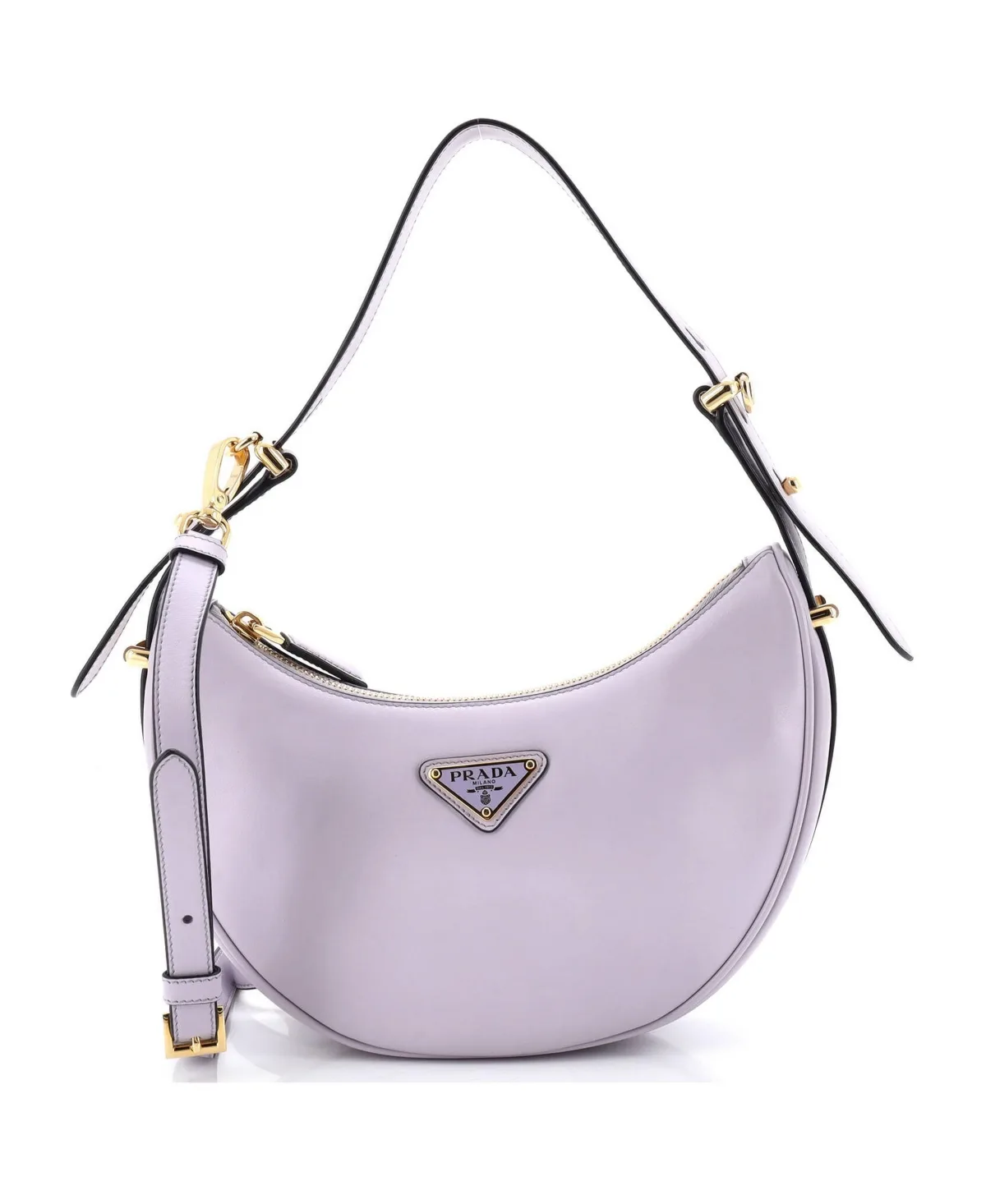 Pre-Owned Prada Small Arque Half Moon Hobo Leather by Celine