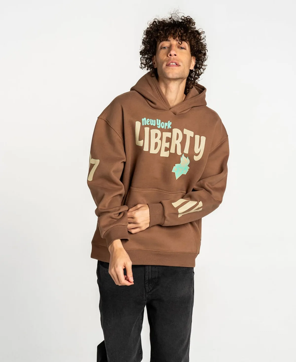 New York Liberty Washed Fleece Hoodie