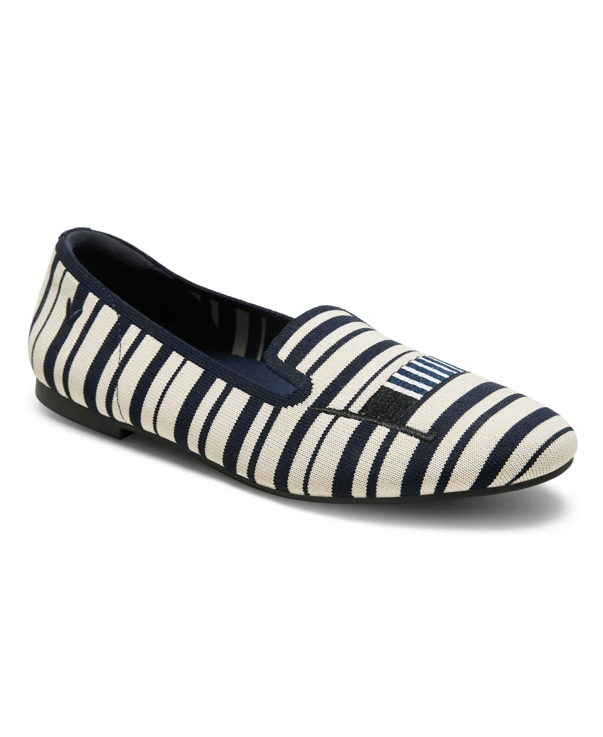 Audrey Round-Toe Slip-On Embroidered Loafers by Vivaia