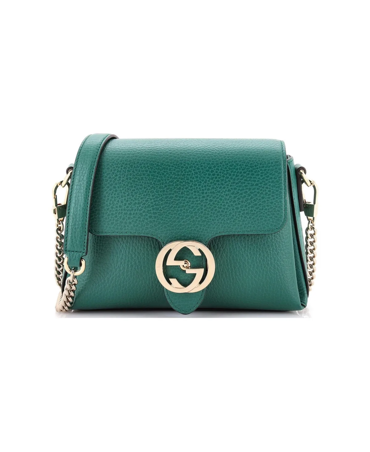 Pre-Owned Gucci Small Interlocking Chain Crossbody Bag Leather by Gucci