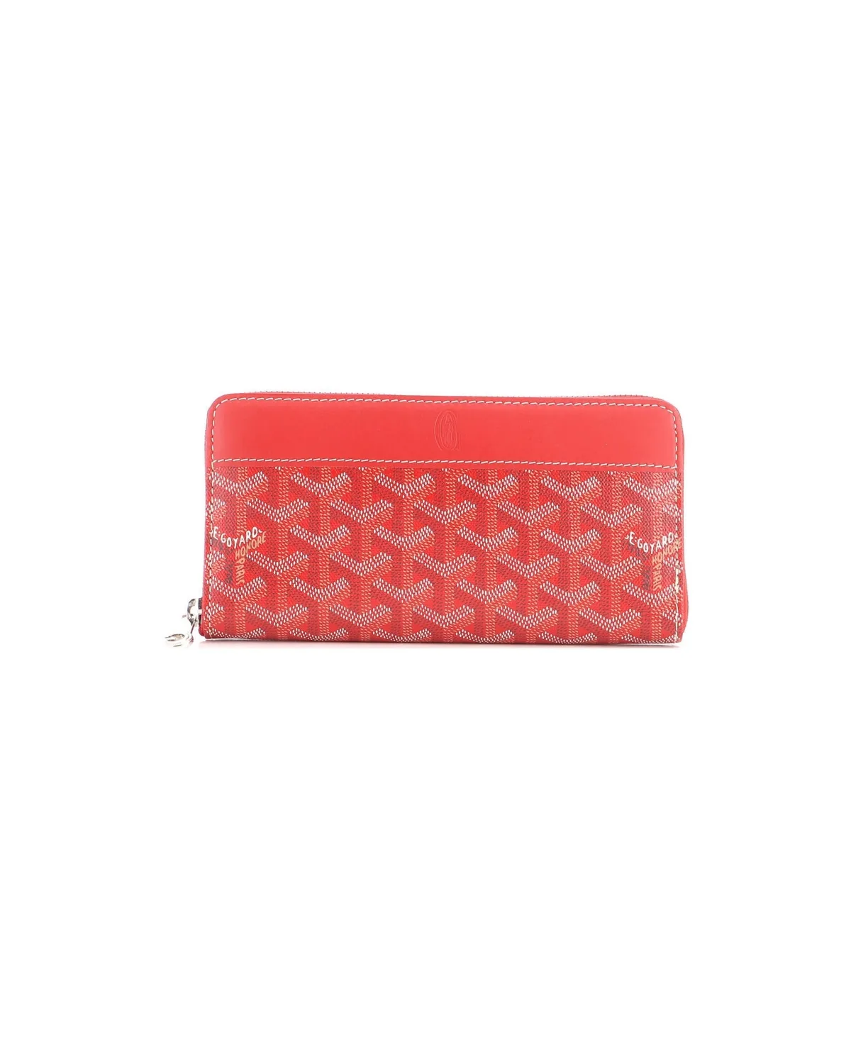 Pre-Owned Matignon Zip Wallet Coated Canvas with Leather by Pre Owned Goyard