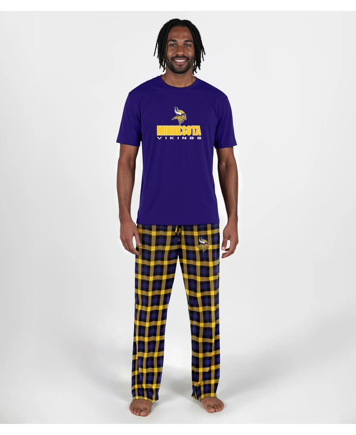Minnesota Vikings Big Tall Highland Sleep Set
