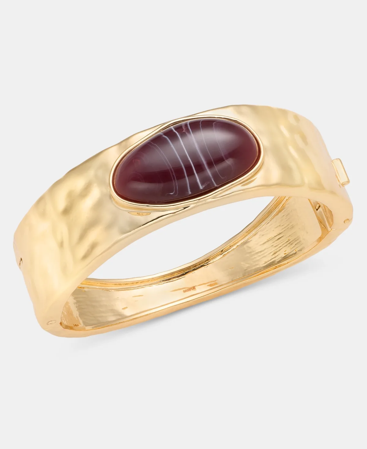 Crystal Hammered Gold-Tone Bangle Bracelet by Style & Co