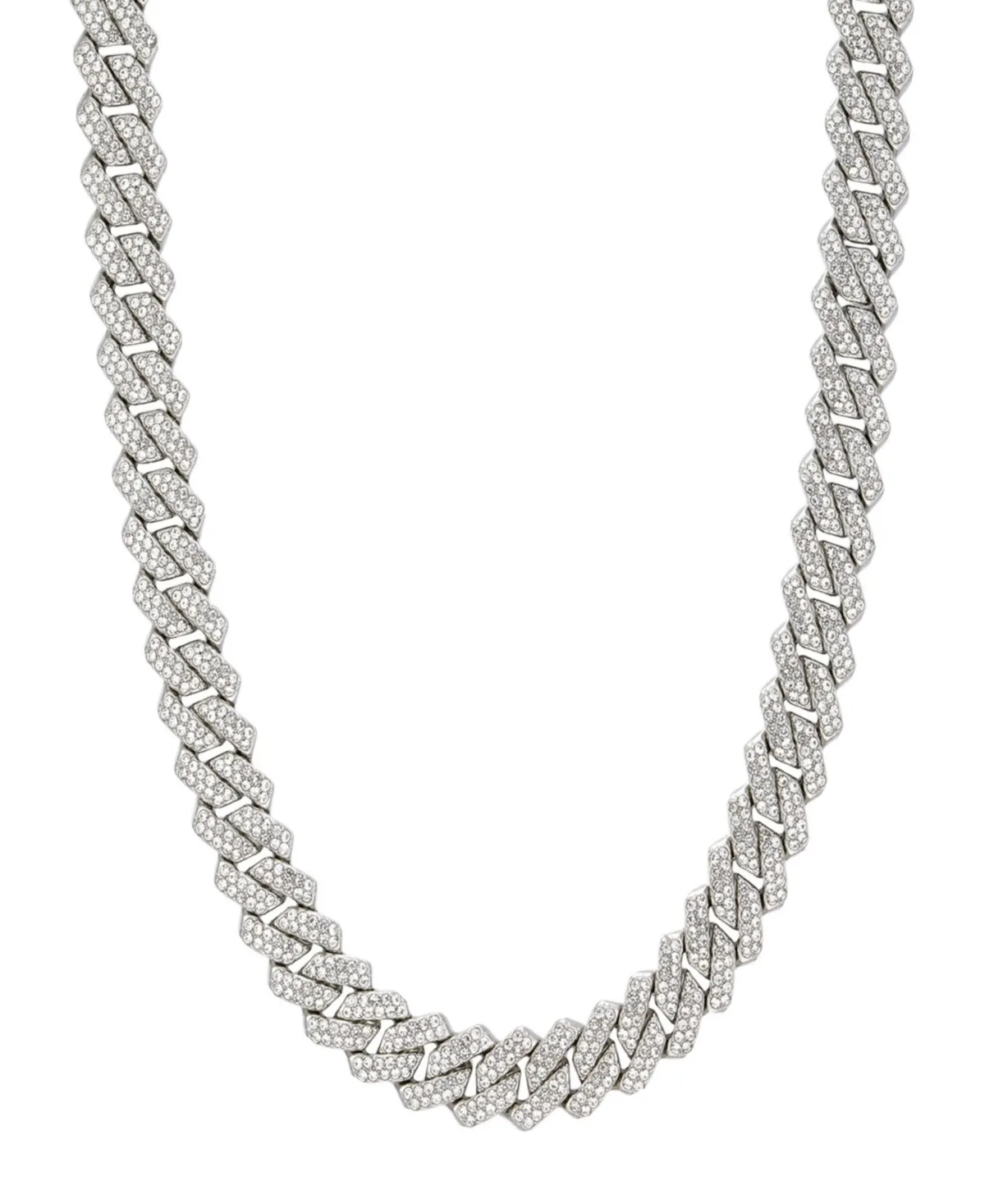 Silver-Tone Cuban Link Necklace by Adornia