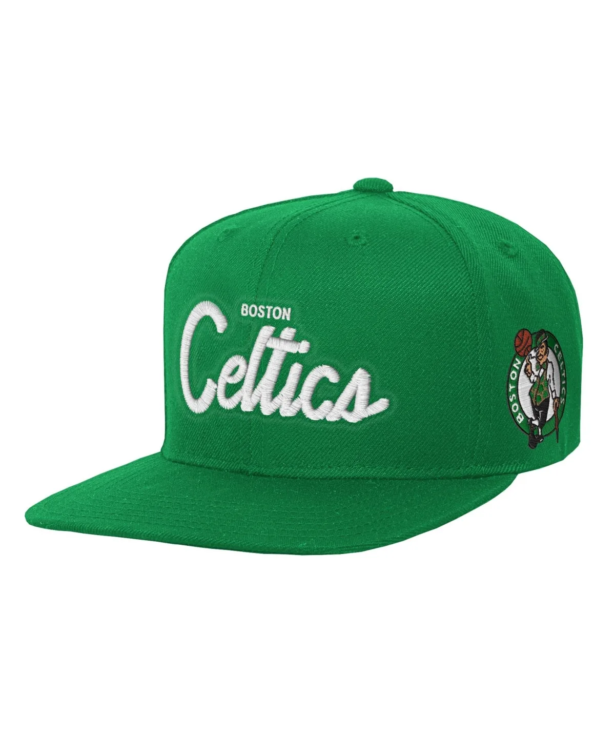 Boston Celtics Head Coach Flat Brim Snapback Hat by Mitchell & Ness
