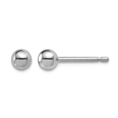 Solid 950 Platinum Classic Ball Stud Earrings - 6mm by Curata