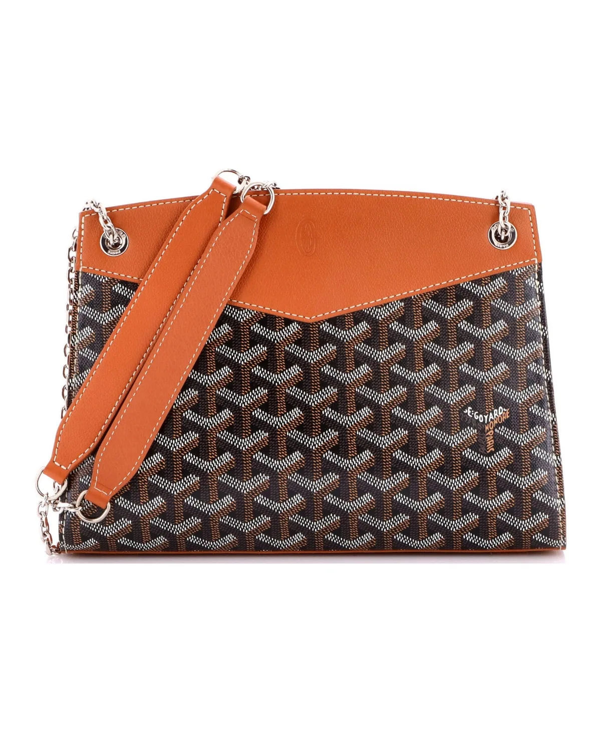 Pre-Owned Goyard Pm Structured Rouette Chain Shoulder Bag Coated Canvas by Pre Owned Goyard