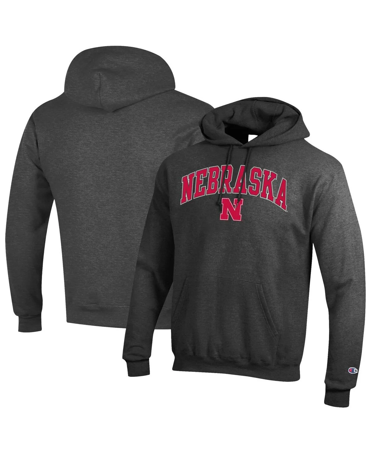 Nebraska Huskers Arched Logo Fleece Pullover Hoodie by Champion