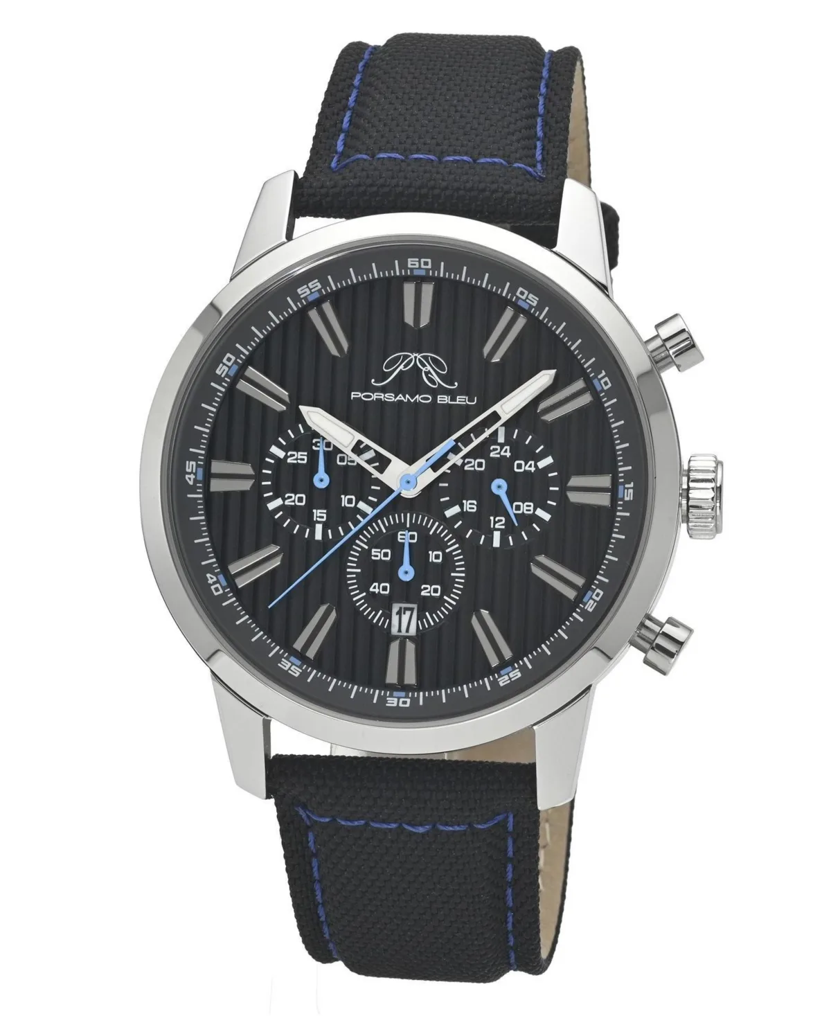 Ryder Chronograph Canvas Band Watch, 44 mm by Porsamo Bleu
