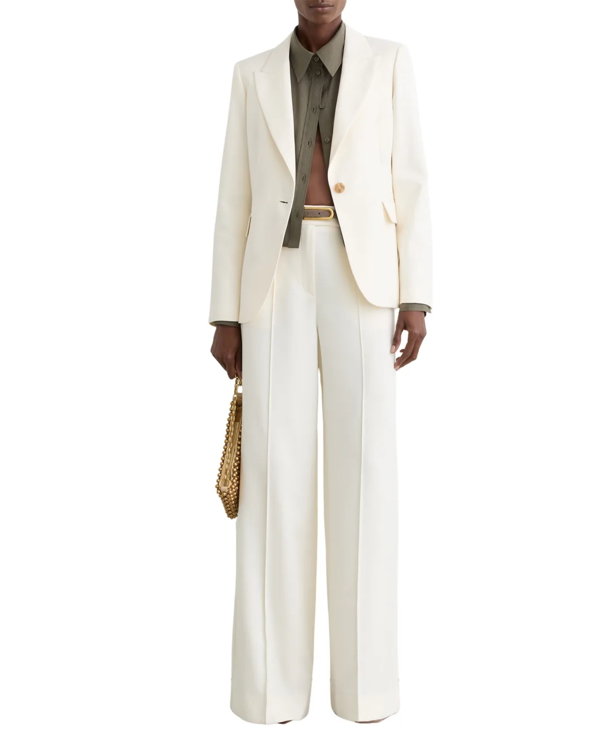 Malin Wide-Leg Seam-Detail Trousers by Reiss