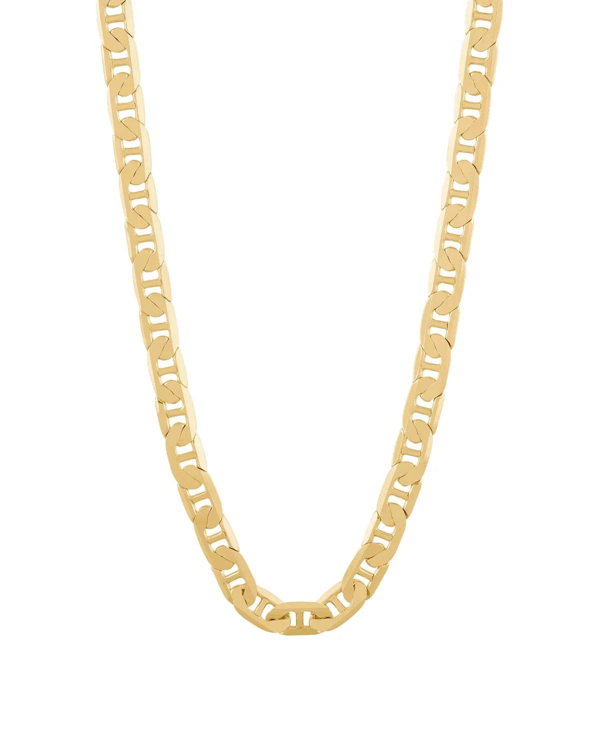 Solid Marina Chain Necklace in 18k Gold-Plated Sterling Silver by Italian Silver