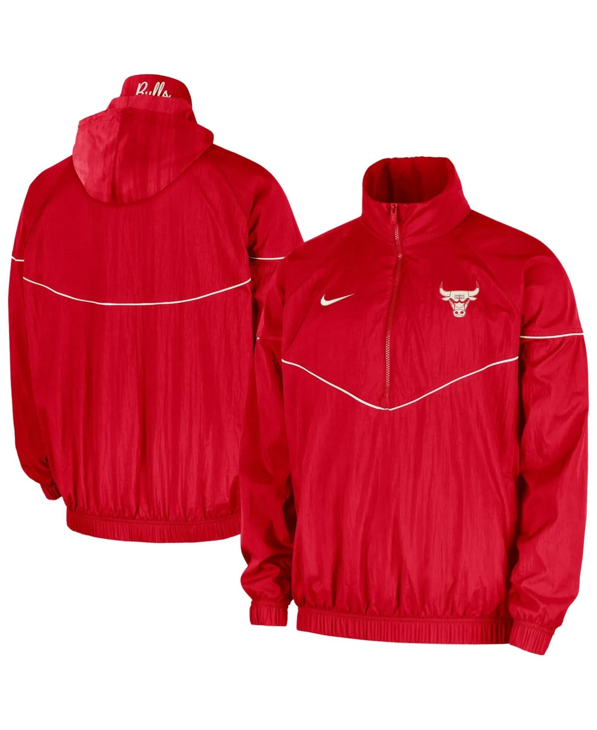 Chicago Bulls Courtside Windrunner Woven Half-Zip Hooded Jacket