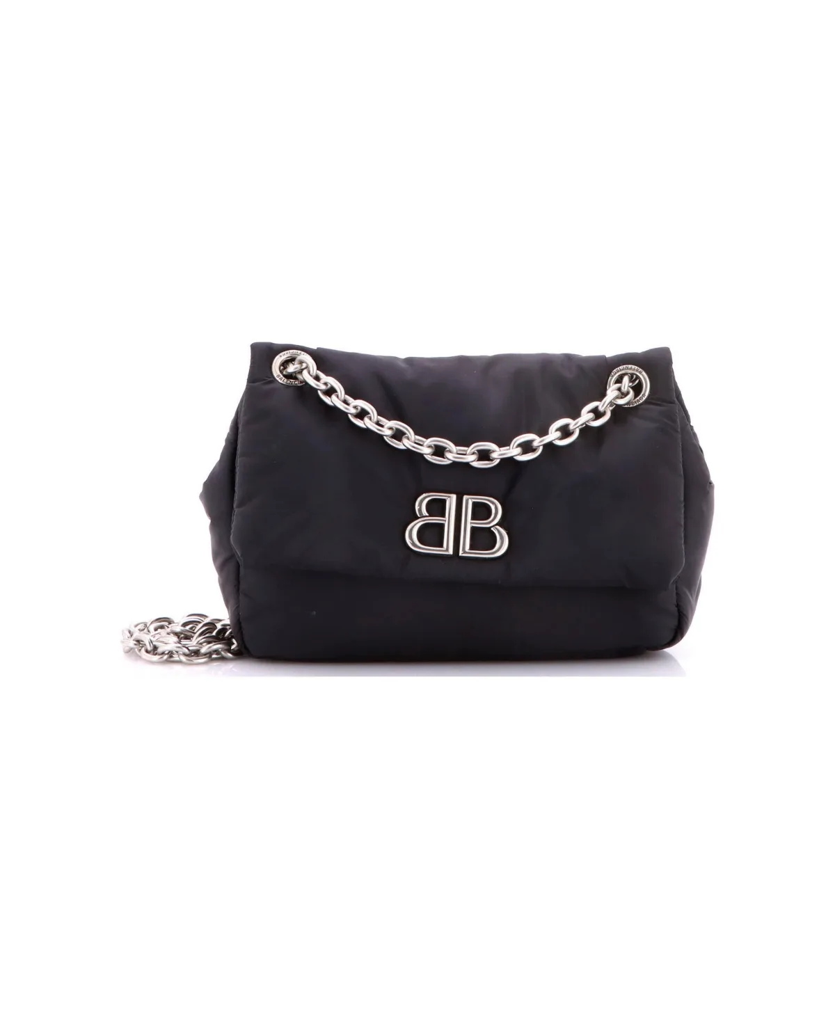 Pre-Owned Mini Monaco Chain Flap Shoulder Bag Nylon by Balenciaga