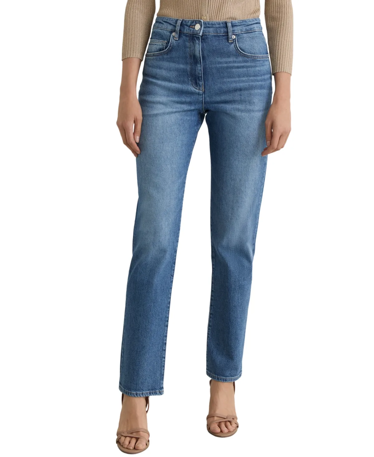 Aubrey High-Waisted Straight-Leg Jeans by Reiss
