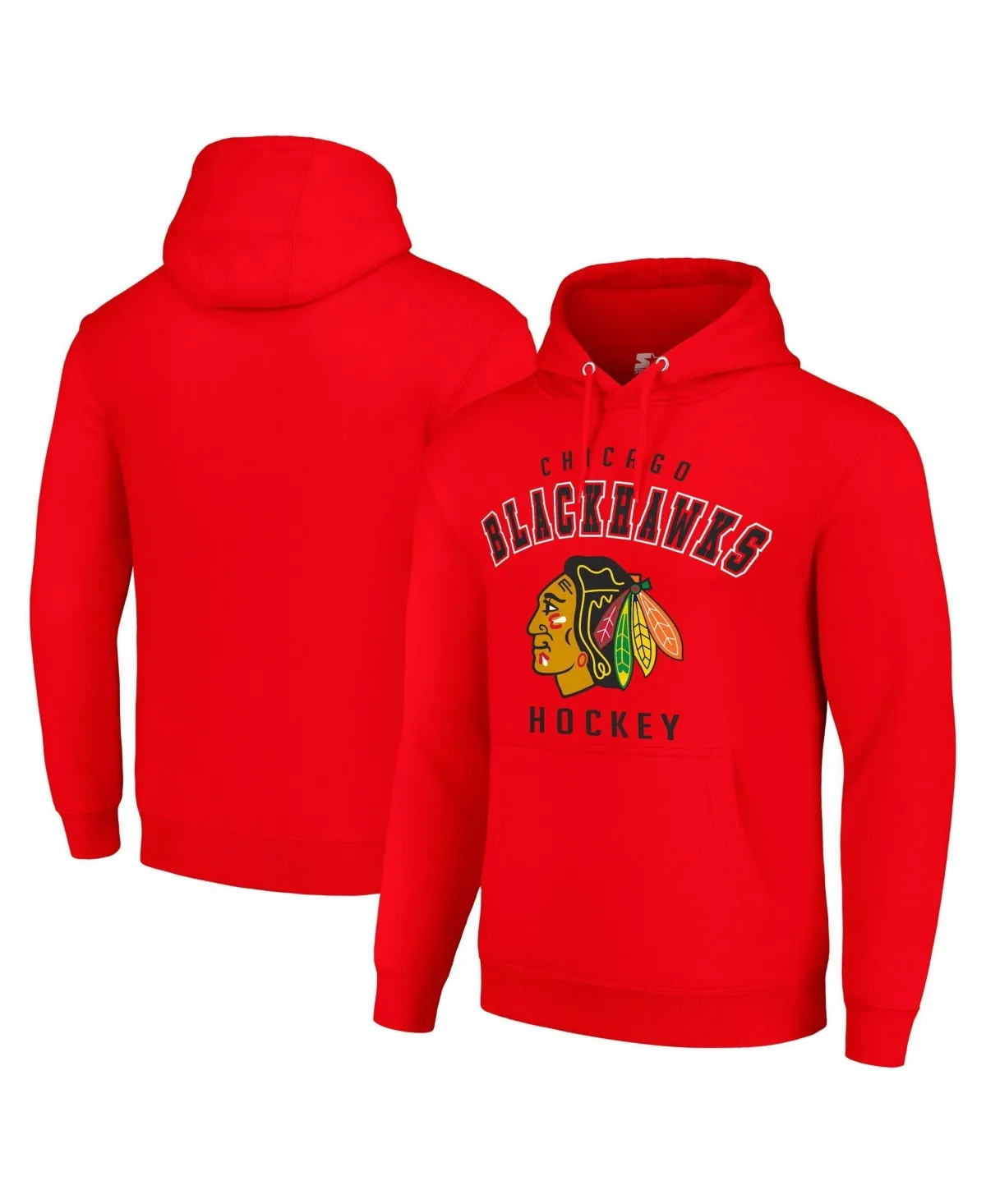 Chicago Blackhawks Logo Pullover Hoodie by Starter