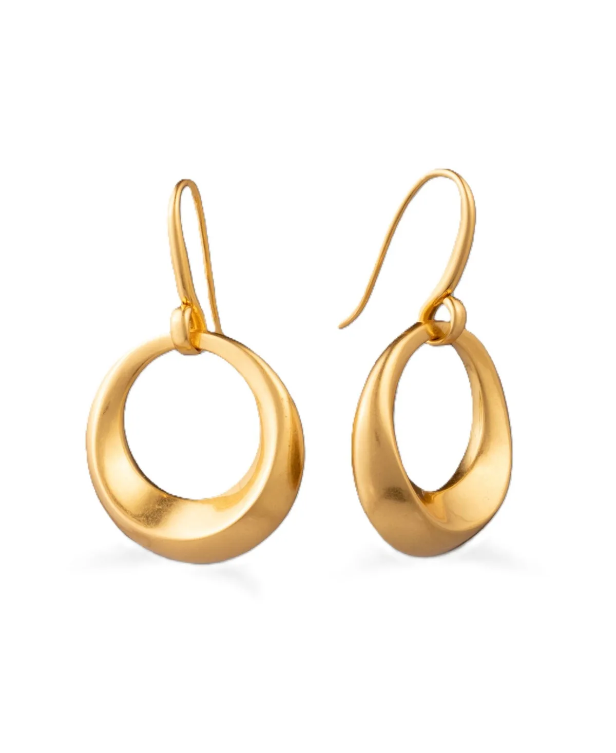 Gold-Tone Crescent Drop Earrings by Donna Karan New York