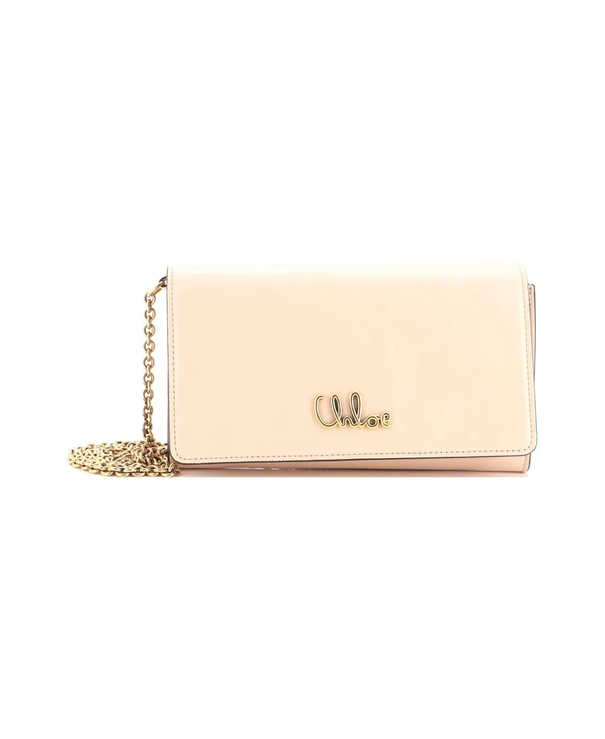 Pre-Owned Chloe Iconic Flap Wallet on Chain Leather by Chloé