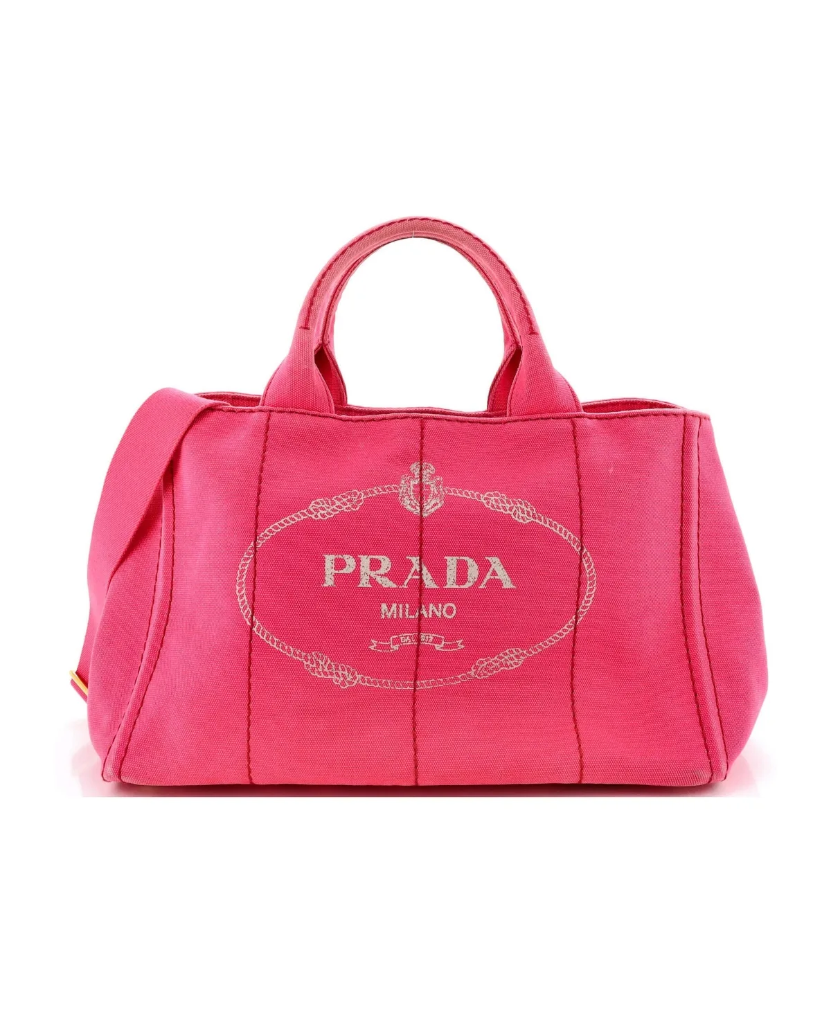 Pre-Owned Prada Medium Canapa Convertible Tote Canvas by Prada