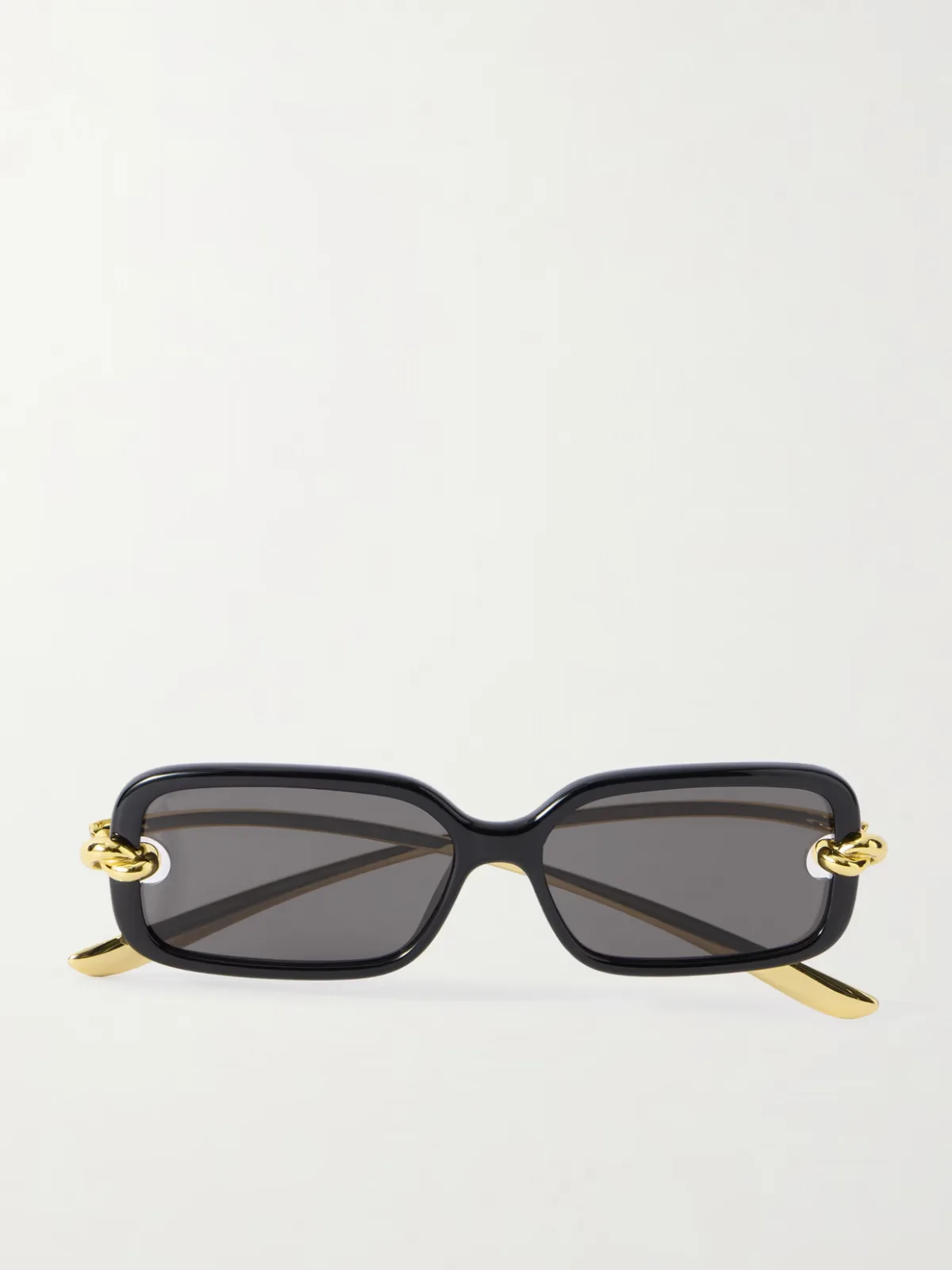 - Knot Rectangular-frame Acetate And Gold-tone Sunglasses -