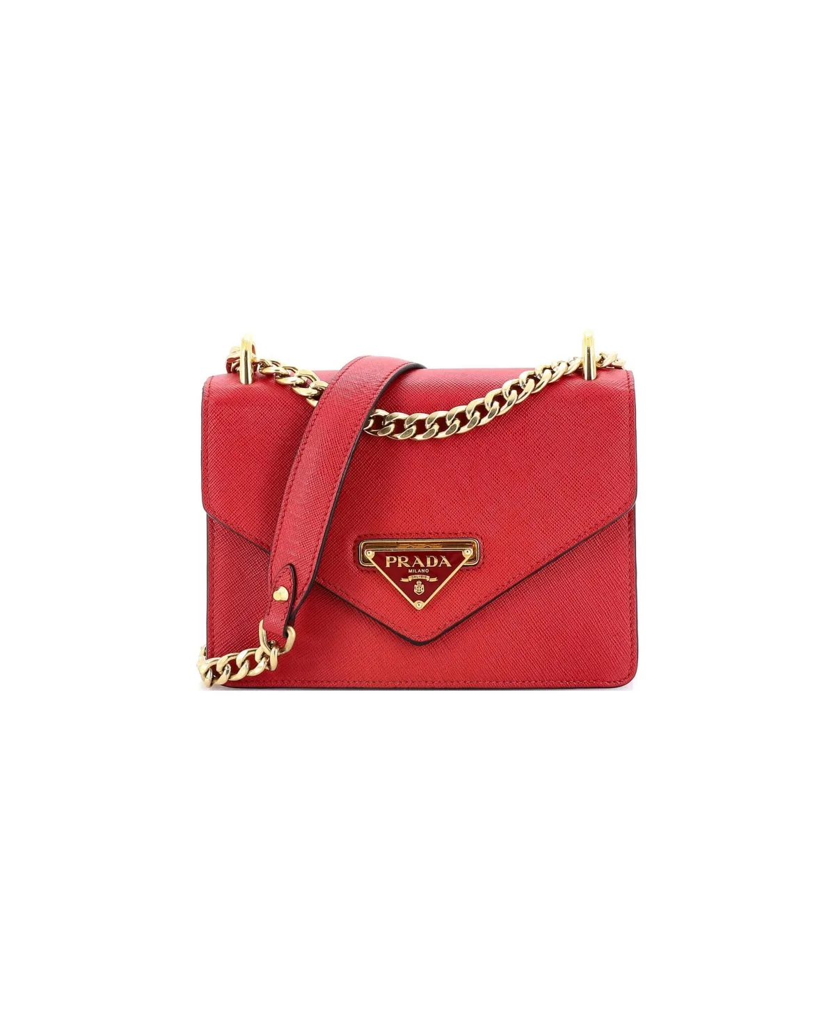 Pre-Owned Prada Small Envelope Flap Chain Shoulder Bag Saffiano Leather by Gucci