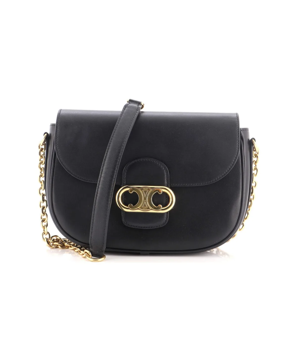 Pre-Owned Celine Medium Chaine Maillon Triomphe Bag Leather by Celine