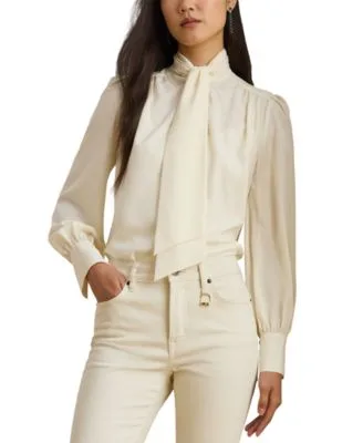 Tie Neck Top by Ralph Lauren