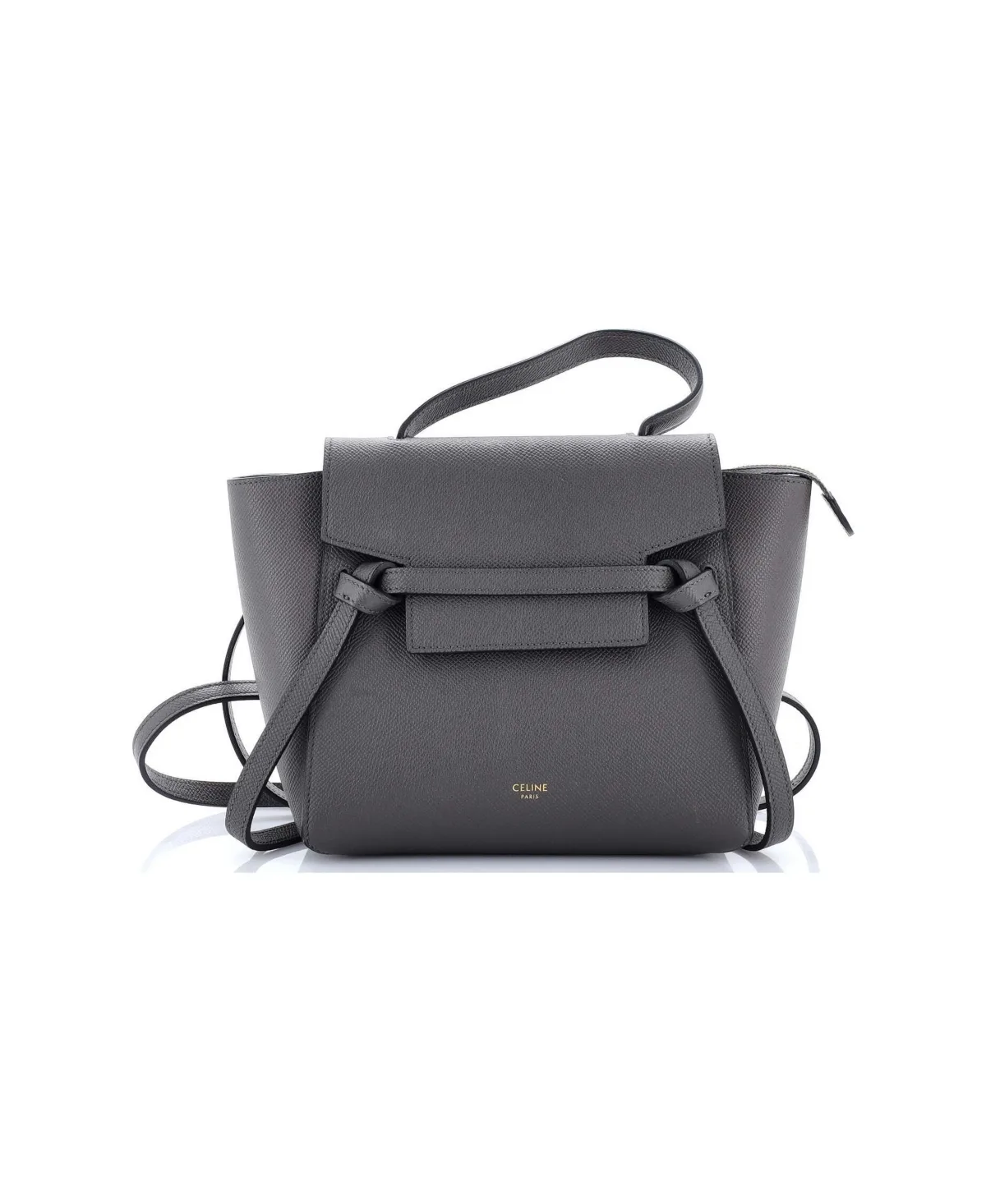 Pre-Owned Nano Belt Bag Textured Leather by Celine