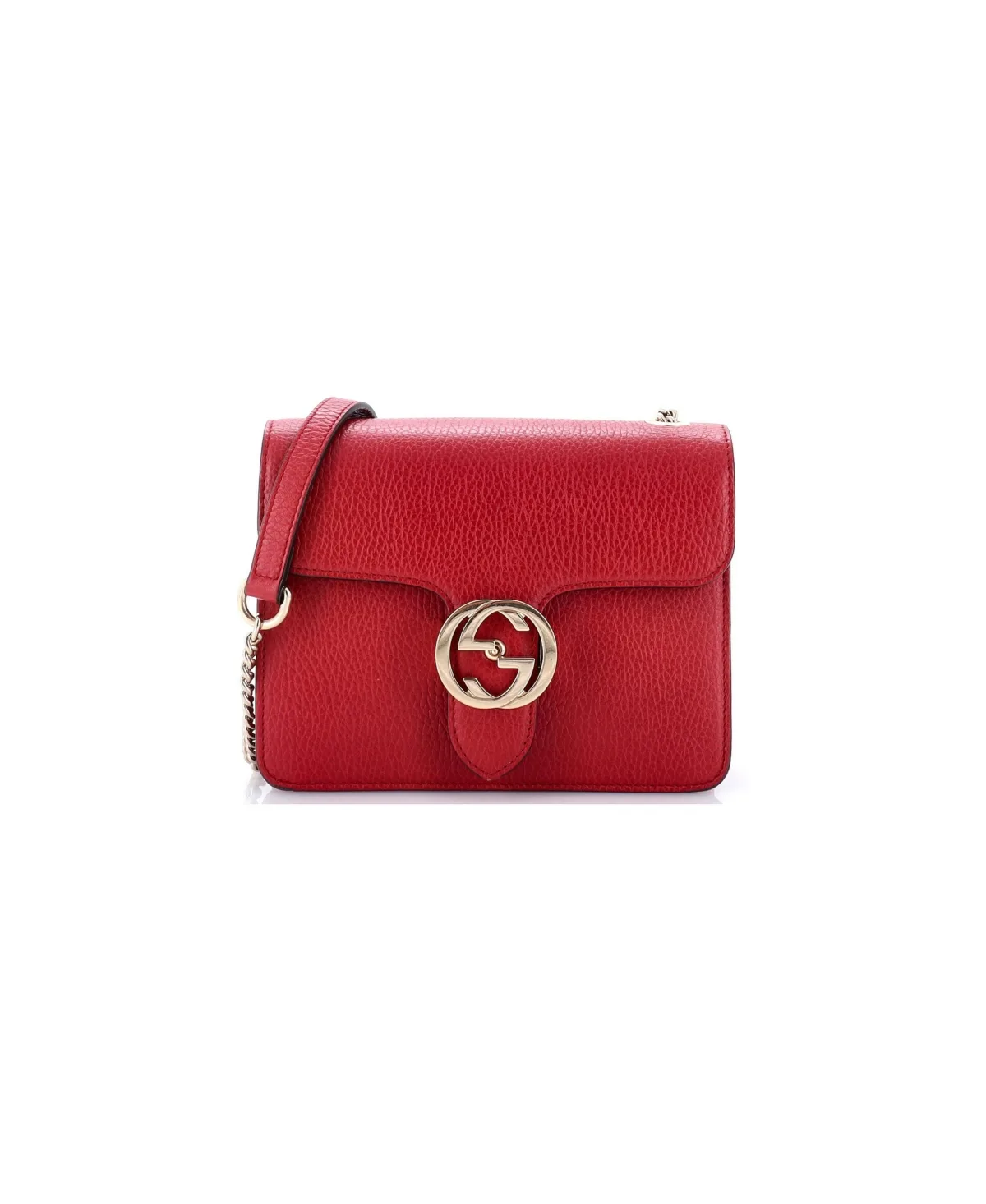 Pre-Owned Gucci Small Interlocking Shoulder Bag Leather by Gucci