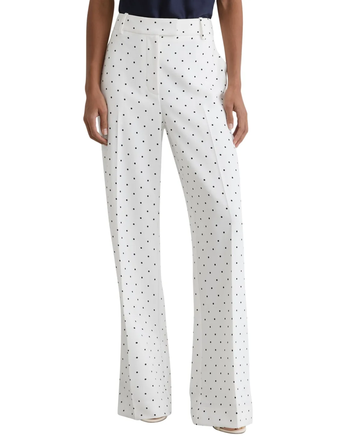 Beatrix Polka Dot Wide Leg Pants by Reiss