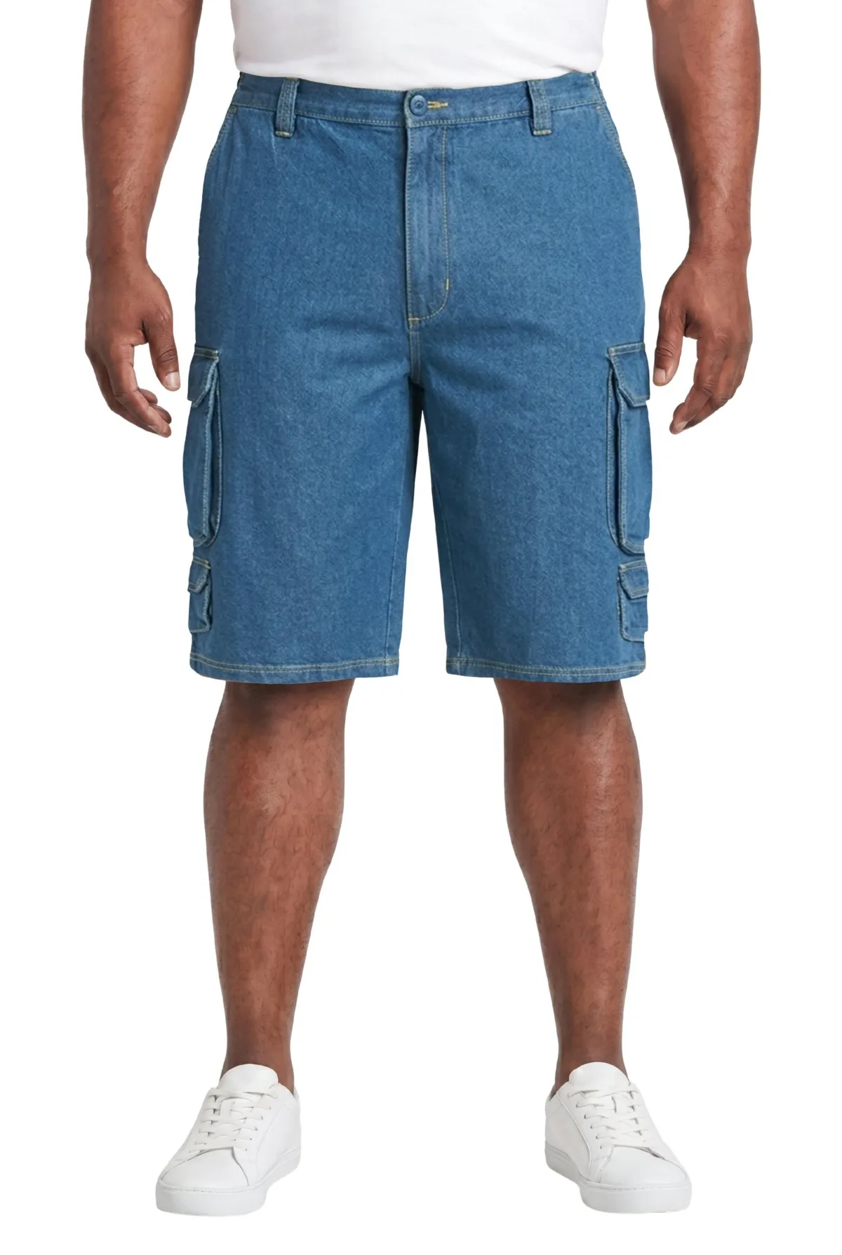 14" Side Elastic Cargo Shorts by Kingsize