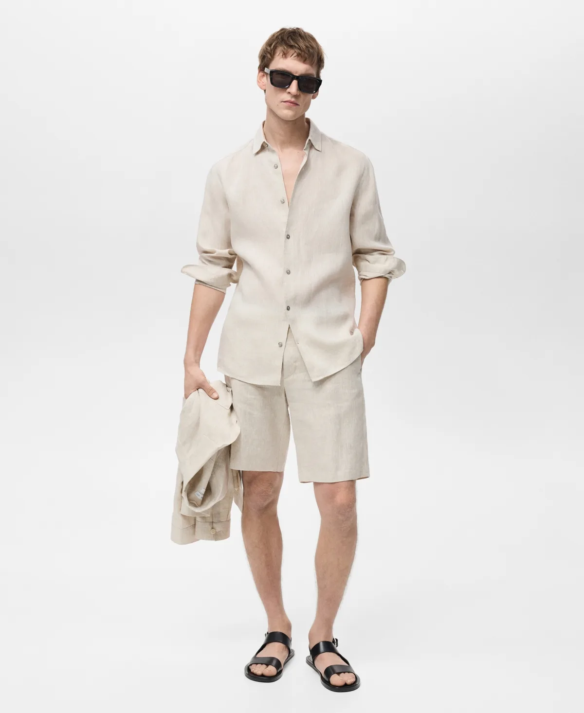 Tailored Linen Shorts by Mango