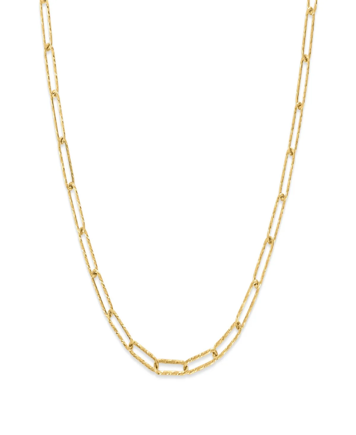 Paperclip Chain Necklace (18) in 10k Yellow Gold by Italian Gold