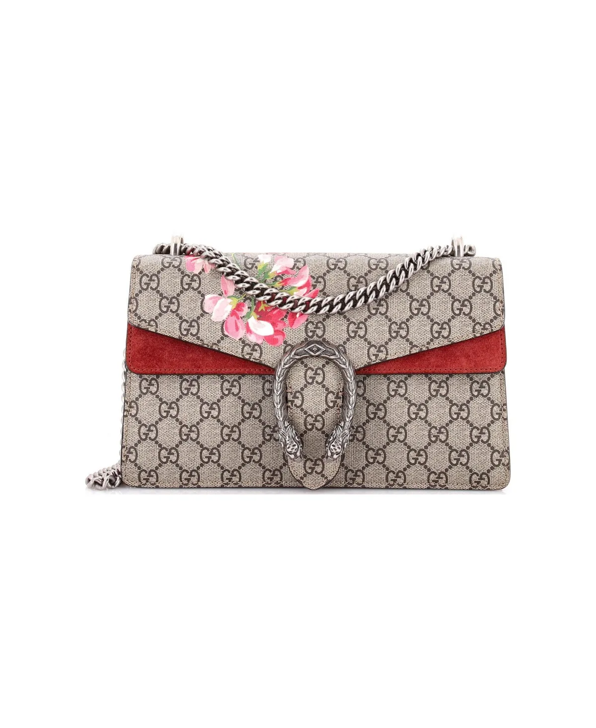 Pre-Owned Small Dionysus Bag Blooms Print Gg Coated Canvas by Gucci