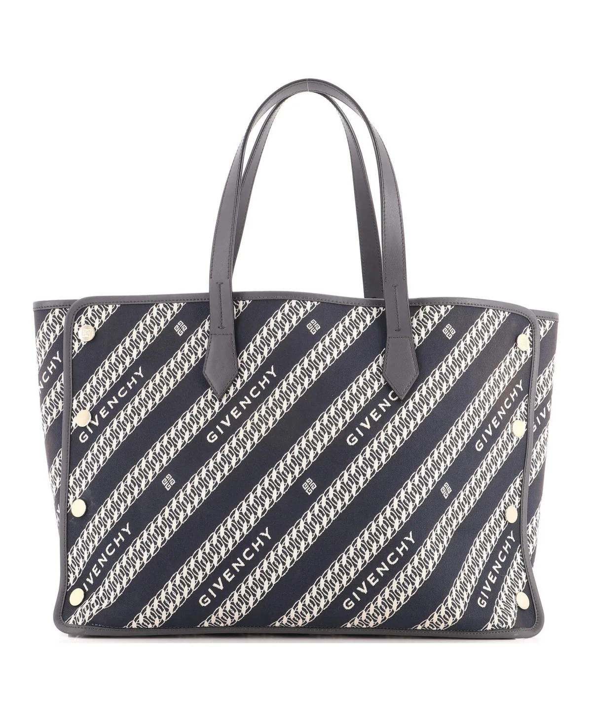Pre-Owned Givenchy Medium Bond Shopper Tote Logo Jacquard Canvas by GIVENCHY