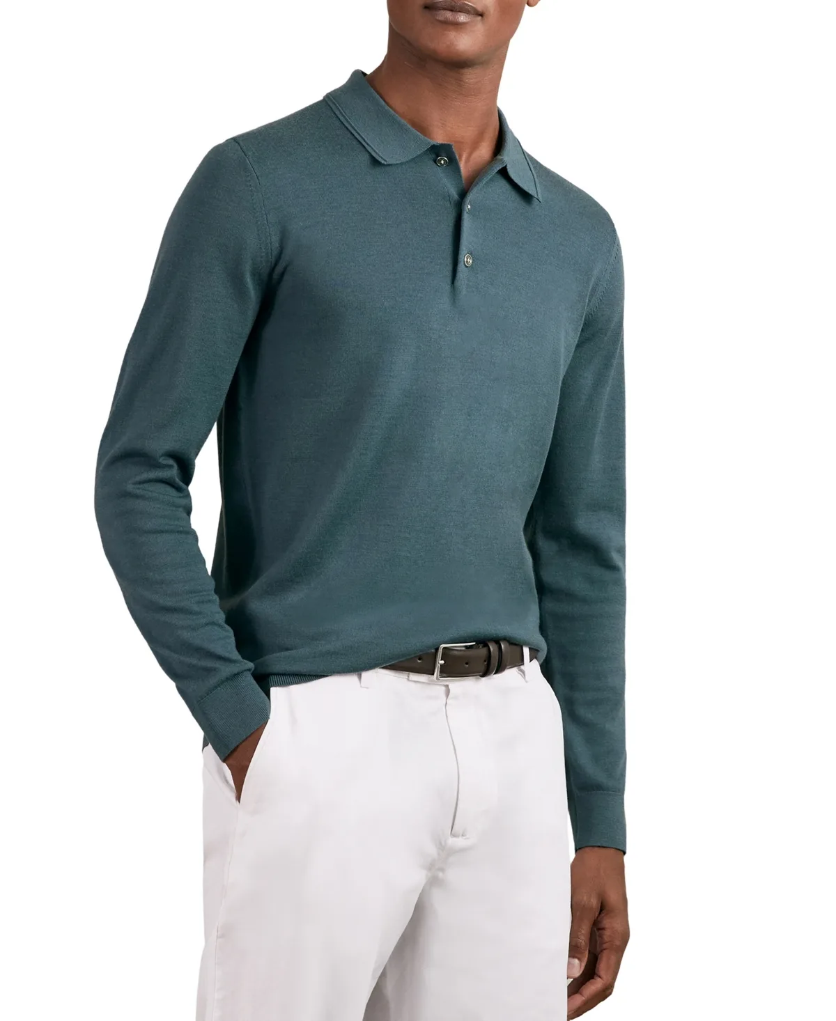 Trafford Slim-Fit Long-Sleeve Polo Shirt