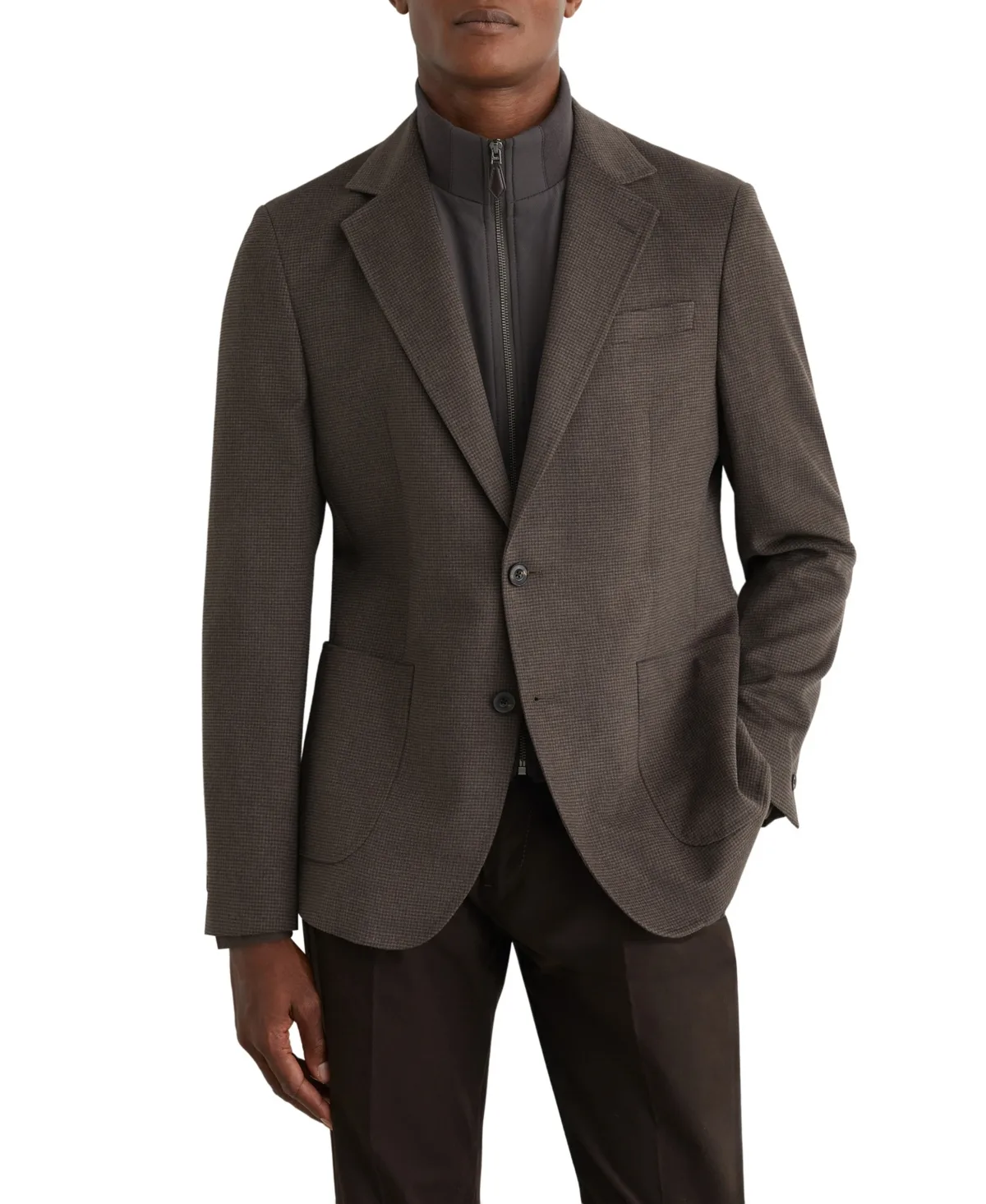 Badge Tailored-Fit Single-Breasted Blazer by Reiss