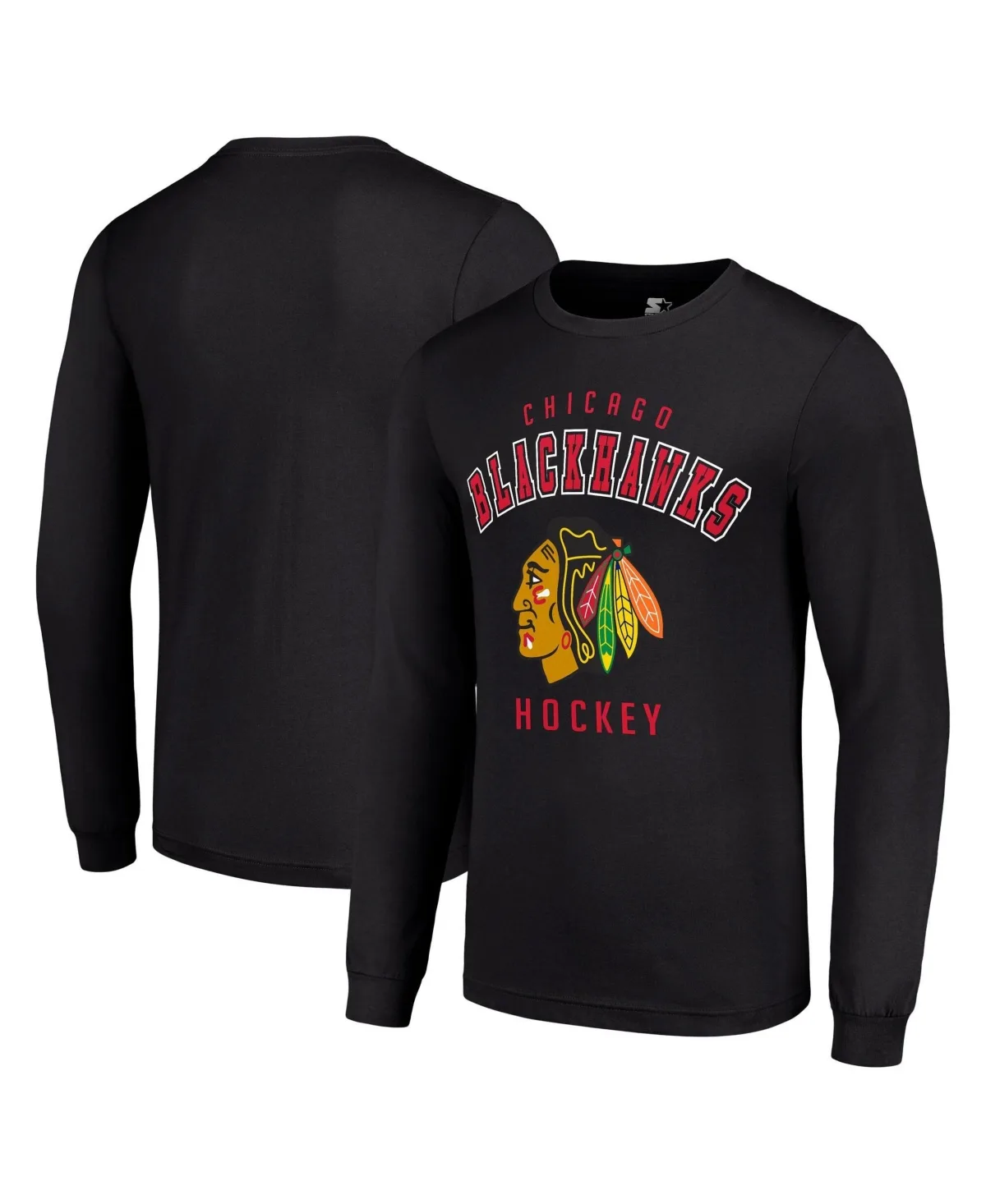 Chicago Blackhawks Logo Long-Sleeve T-Shirt by Starter