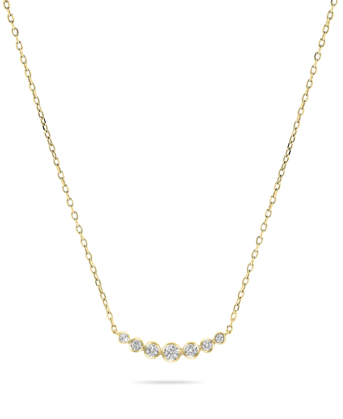 Round Diamond Cable Chain Pendant Necklace (1/4 ct. t.w.) in 14k White Gold