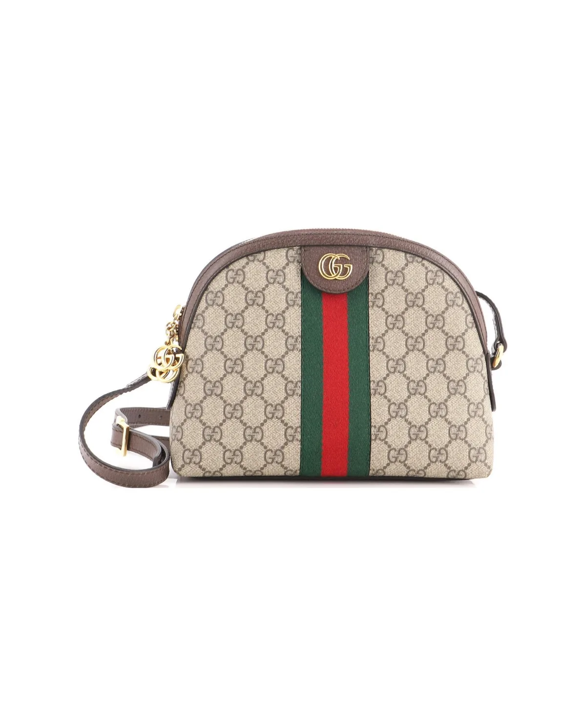 Pre-Owned Gucci Small Ophidia Dome Shoulder Bag GG Coated Canvas by Gucci