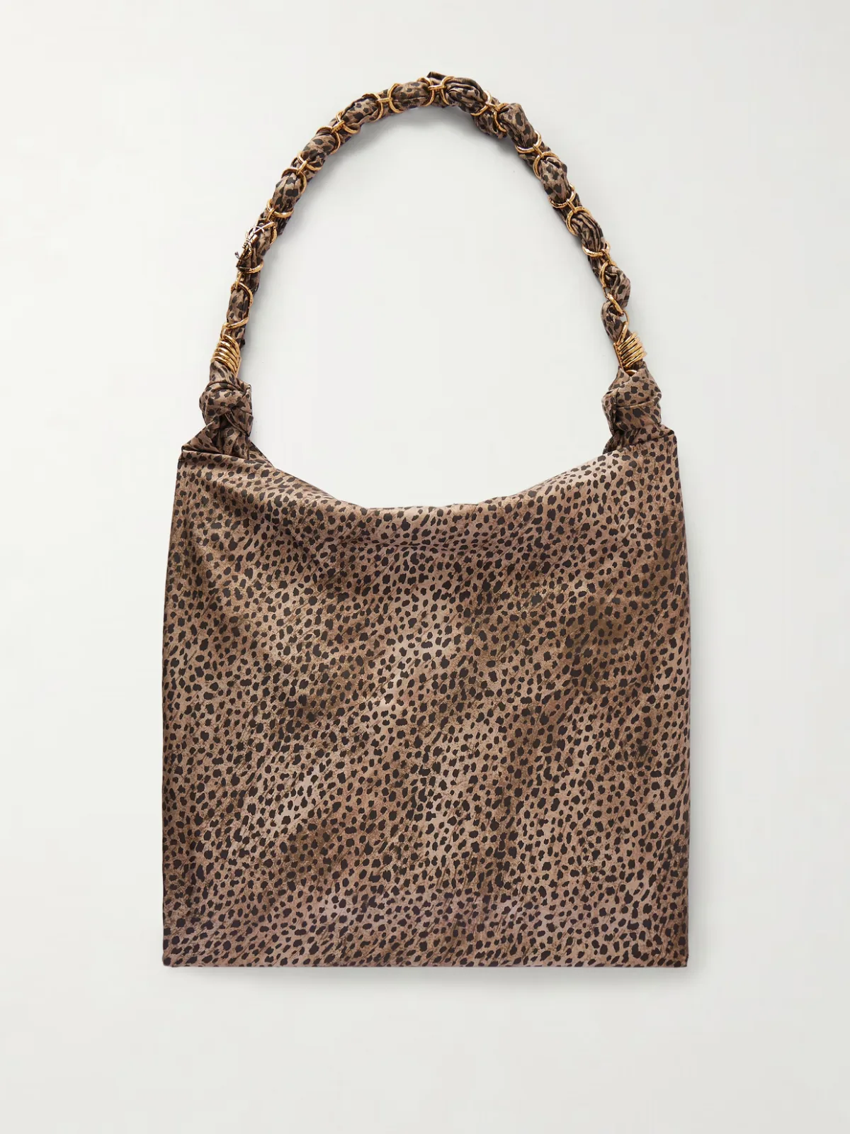 - Amalia Leopard-print Silk-satin Shoulder Bag -